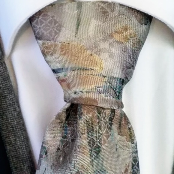 Men's Vintage 80's Bugle Boy Men Silk Tie - Picture 2 of 5